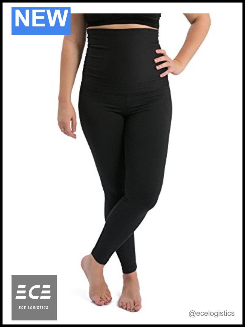 Maternity Leggings High Waist w Pockets Pregnancy Postpartum